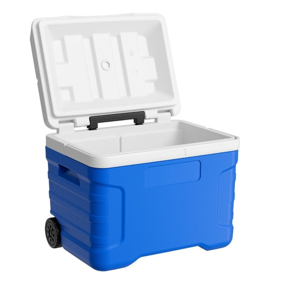 Hard Cooler 21QT Rolling with Wheels, Leak Resistant Insulated Ice Chest Keeps 48 Hours, Ultra Light for Camping Picnic