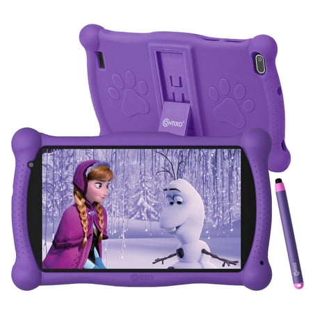 Kids Learning Tablet with Teacher Approved Apps (Save upto $150 Value), Contixo 7-inch IPS HD, WiFi, Android, 2GB RAM 16GB ROM, Protective Case with Kickstand and Stylus, Age 3-7, V10-Purple