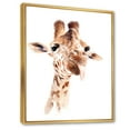thumbnail image 3 of Designart 'Close Up Portrait of A Giraffe X' Farmhouse Framed Canvas Wall Art Print, 3 of 5