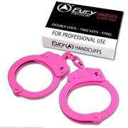 fury 15910 double lock handcuffs, chain pink, includes 2 universal handcuff keys