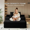 thumbnail image 3 of Oversized Chaise Lounge Chair Indoor, 68" Upholstered Cloud Sofa Bed, Fluffy Plush Sleeper Couch, Comfy Reading Chair for Living Room (Black), 3 of 7