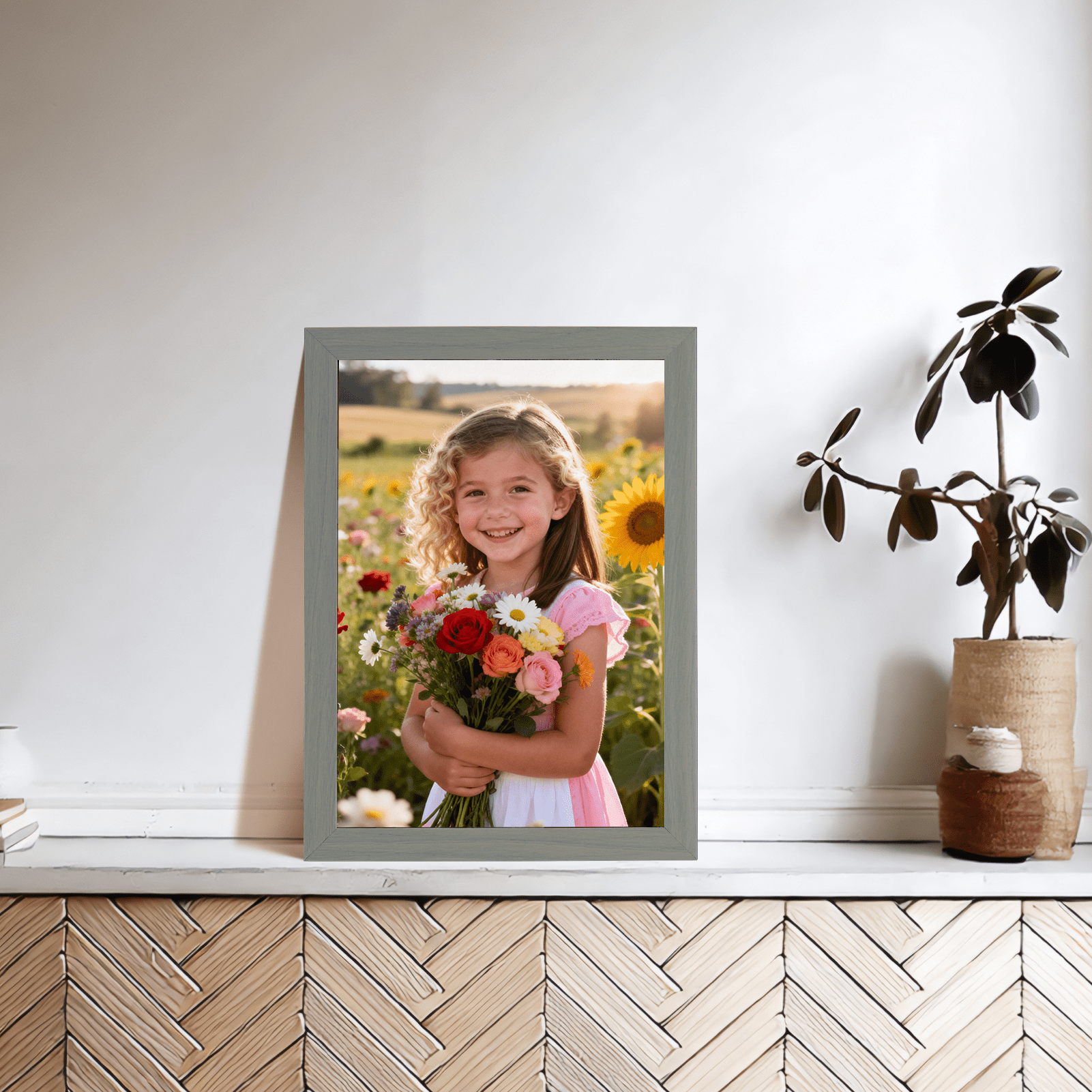 18 Pack 5x7 Picture Frames, Gray