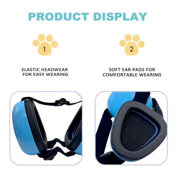 Dog Noise Cancelling Ear Muff Dog Noise Protection Headphone Blue