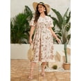 thumbnail image 1 of U.Vomade Women's Plus Size Dress Floral Button Dress, 1 of 6