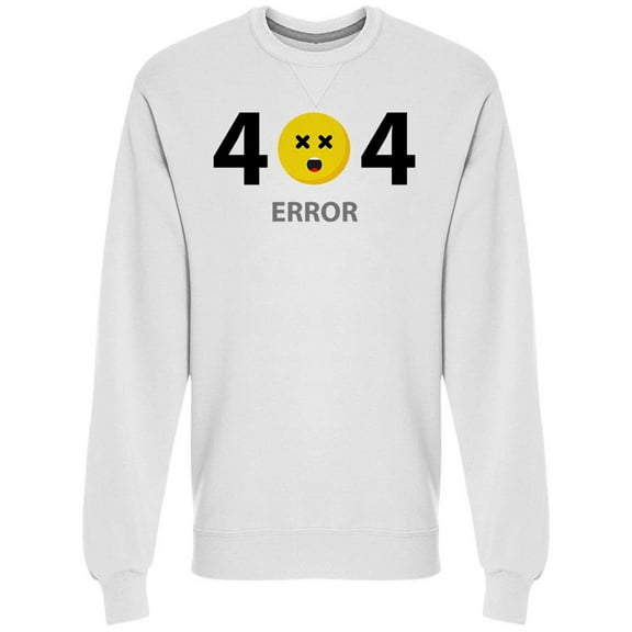 Error 404 Funny Dead Emoji Sweatshirt Men's - Men Sweatshirt, 3XL