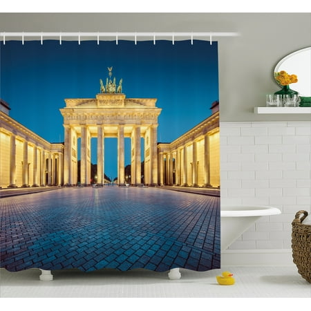 Travel Decor Shower Curtain Classic View Of Famous Brandenburg