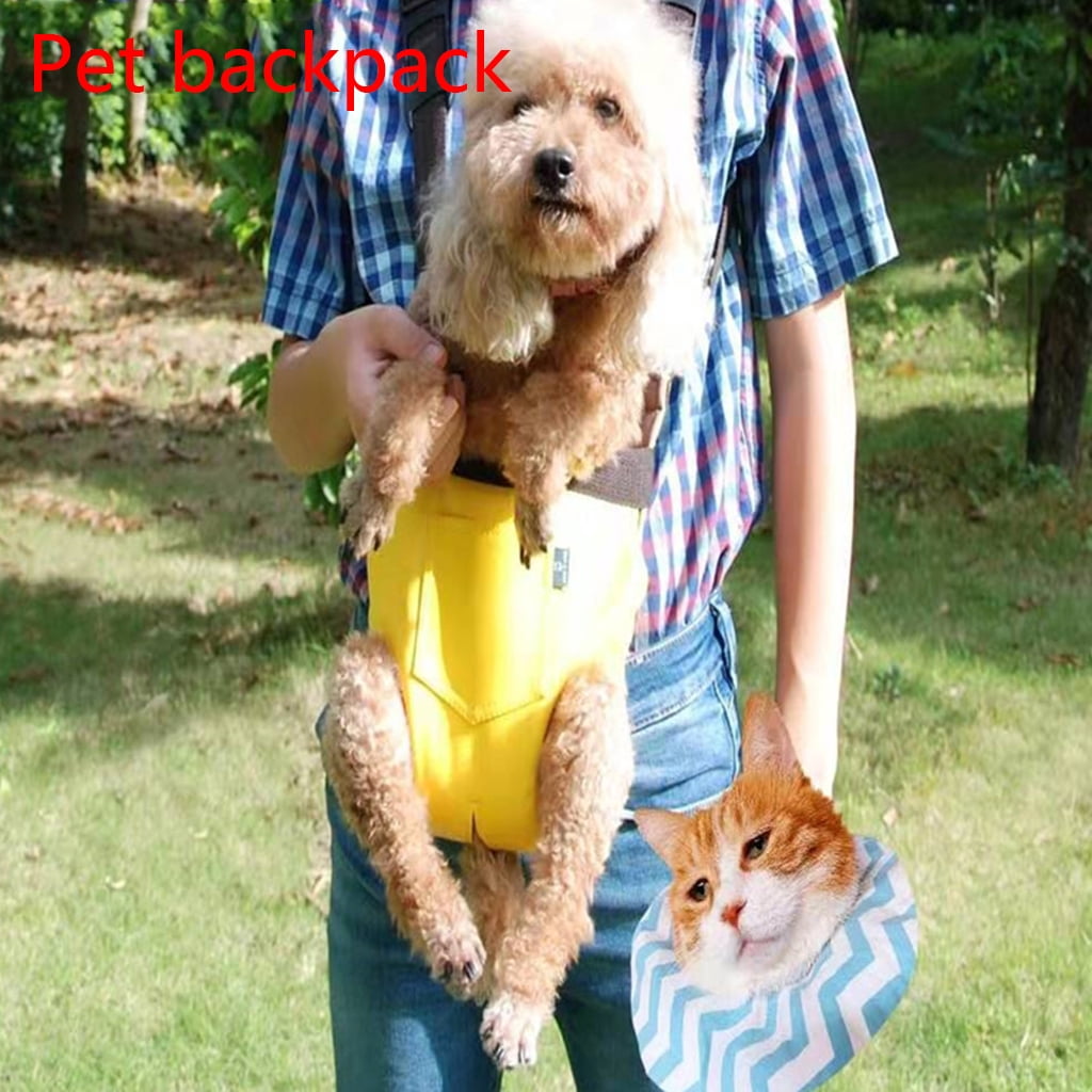 Sorrowso Dog Cat Carrier Backpack for Small Dog Front & Back Harness Legs out for Camping