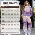 thumbnail image 7 of Yuyamidu Womens 2 Piece Lounge Sweat Sets Outfits Loungewear Yoga Running Fishing Sweatsuits Matching Tracksuits Purple Marble Texture Long Sleeve Pullover Sweatshirt Wide Leg Drawstring Sweatpants, 7 of 7