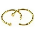 thumbnail image 3 of 2Pcs Stainless Steel Nose Ring Open Hoop Earrings Unisex Body Piercing Jewelry,Black, 3 of 7
