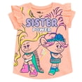 thumbnail image 3 of DreamWorks Trolls Poppy Viva Toddler Girls T-Shirt and Leggings Outfit Set Light Orange / Purple 2T, 3 of 5