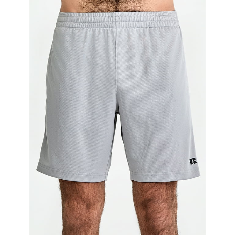 RUSSELL ATHLETIC PACCBET グレー Mサイズ Russell Athletic Men's Mesh Shorts, 8” Inseam, 4-Pack, Sizes