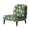 Santa Claus and Candy Canes, variant on HELLHERO Christmas Armless Accent Slipper Chair Cover Featuring Snowflake Pattern, Breathable Soft Slipcover for Dining Room and Living Room