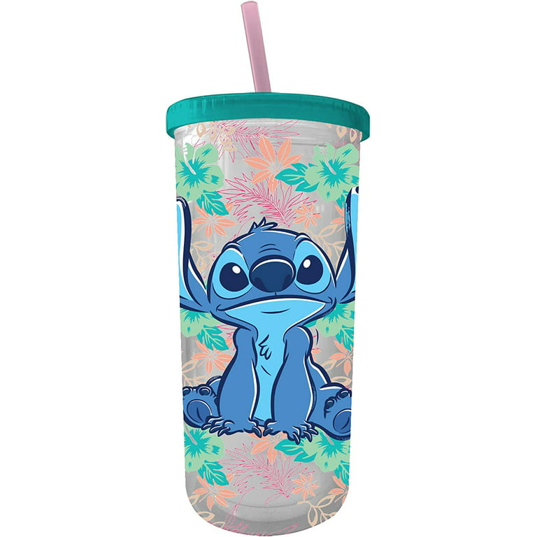 Disney NEW Lilo and Stitch Straw Cup 20 oz Tumbler “High Tides and Good  Vibes”