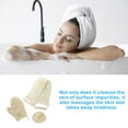 thumbnail image 3 of Bewildely 3 uds tiras de baño de sisal práctico guante de baño cómodo fácil almacenamiento práctica herramienta de ducha doméstico Juegos de accesorios de baño Bewildely HA074715-00, 3 of 6