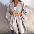 thumbnail image 2 of GigrtiJin Open Front Coat for Women Lightweigh Warm Shawl Wrap Fashion Fall Winter Coat Sweater Cape with Pockets, 2 of 7