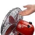thumbnail image 2 of Good Housekeeping Ventilador De Mesa De Oficina De Escritorio Retro Oscilante De 12 Pulgadas Totalmente Metálico (92611) (Rojo Carmesí), 2 of 5