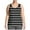 Black, variant on CYRBOKO Tank Tops for Women, Striped Crew Neck Plus-size Summer Sleeveless Shirts Pink Size 5XL