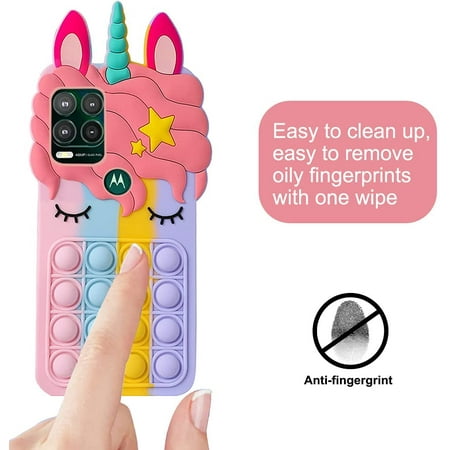 For Moto G Stylus 5g Case Fidget Toys Phone Case Push Pop Bubble Stress Relief Full Body Protection Shockproof Silicone Case With Lanyard For Moto G Stylus 5g Walmart Canada