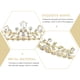 thumbnail image 5 of Tiara de novia con diamantes de imitación para niña, corona de boda, diadema de novia con diamantes de imitación, 5 of 7