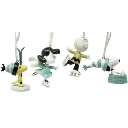 Charlie Brown Christmas Ornaments Hallmark Peanuts Ornament Bundle (Snoopy, Charlie Brown, Lucy & Woodstock) ()