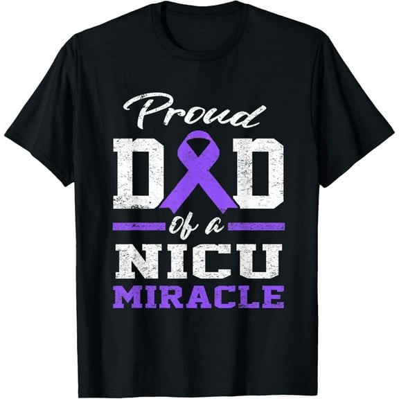 t-shirt Prematurity Awareness Proud Preemie Dad Nicu Warrior Miracle T-Shirt mens,black,women,funny,journey,Crew Neck, Short Sleeve,printing