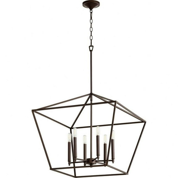 Traditional Six Light Chandelier-Oiled Bronze Finish Bailey Street Home 183-Bel-3400719