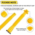 thumbnail image 2 of Gas Tank Spout Replacement, Gas Tank Spout, (5 Set - Yellow), 2 of 5