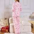 thumbnail image 2 of LINGLANG Pajamas For Women Set Christmas Print Cozy Holiday Long Sleeve Top With Soft Pants Festive Family Matching Outfit Xmas Print Pjs Sleepwear Loungewear Nightwear Nightclothes Homewear, 2 of 7