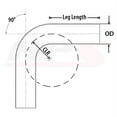 thumbnail image 2 of HPS 5" OD 90 Degree Bend 6061 Aluminum Elbow Pipe 16 Gauge w/ 7" CLR, 2 of 3