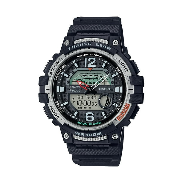 Casio Fishing Timer and Moon Black -