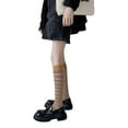thumbnail image 2 of KelaJuan Women Knee High Socks Retro Striped Print Soft Elastic Tube Socks Knee High Stockings for Streetwear, 2 of 6