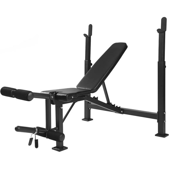 JFIT Olympic Weight Bench with Leg Developer Attachment
