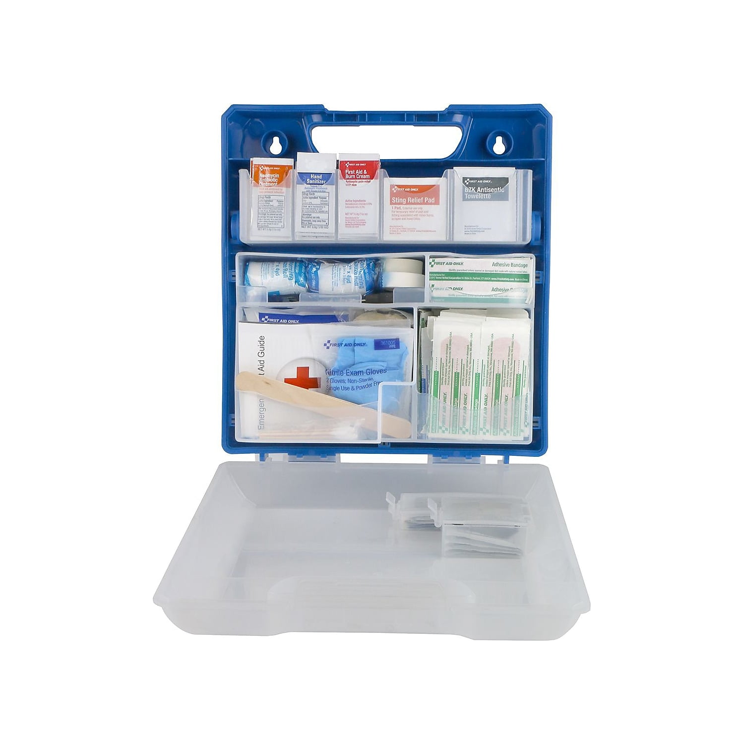 First Aid Kit and Housing, Plastic 370 Components, 50 People Served 91407