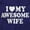 Purple, variant on I Love My Awesome Wife Cute Husband Zip Hoodie Sweatshirt Men Brisco Brands S