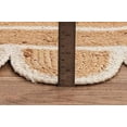 thumbnail image 4 of Natural Jute Scalloped Rug, Natural Jute Rug, Bohemian Scallop Rug, Boho Decor Rug, Area Rug, Handwoven Jute Rug, Custom Rug, Decorative Rug (12X15 Feet Jute Rug, Brown+White), 4 of 5