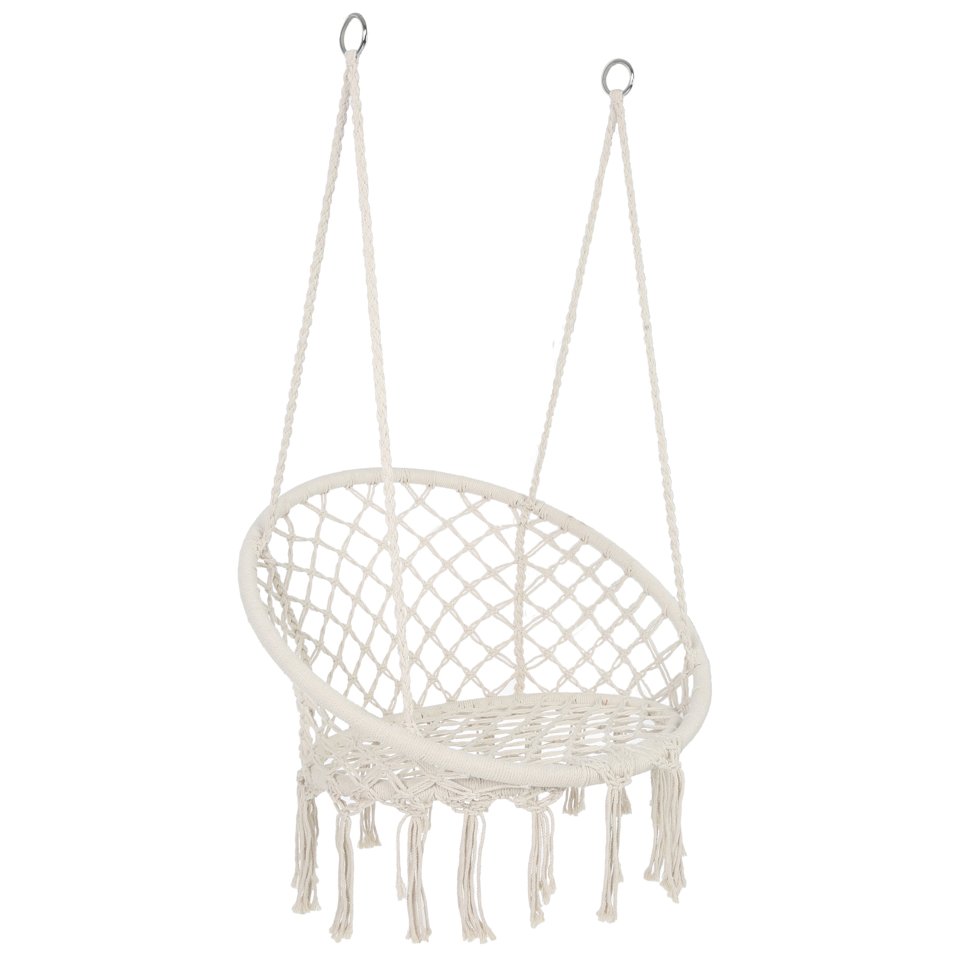 Aukfa Hammock Chair - Hanging Hammock Swing Chair for Indoor and Outdoor - Beige