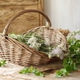thumbnail image 3 of Handwoven Rattan Storage Basket with Handles - Portable Garden Harvest Basket for Vegetables, Picnic Organizer, Farmhouse Decor (9.75x7.8x8.58 inch), 3 of 8
