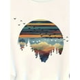 thumbnail image 3 of Stylish Scenic Landscape Print Women's Casual Crew Neck Cotton T-Shirt Short Sleeve Summer Top Relaxed Fit Tee, 3 of 5
