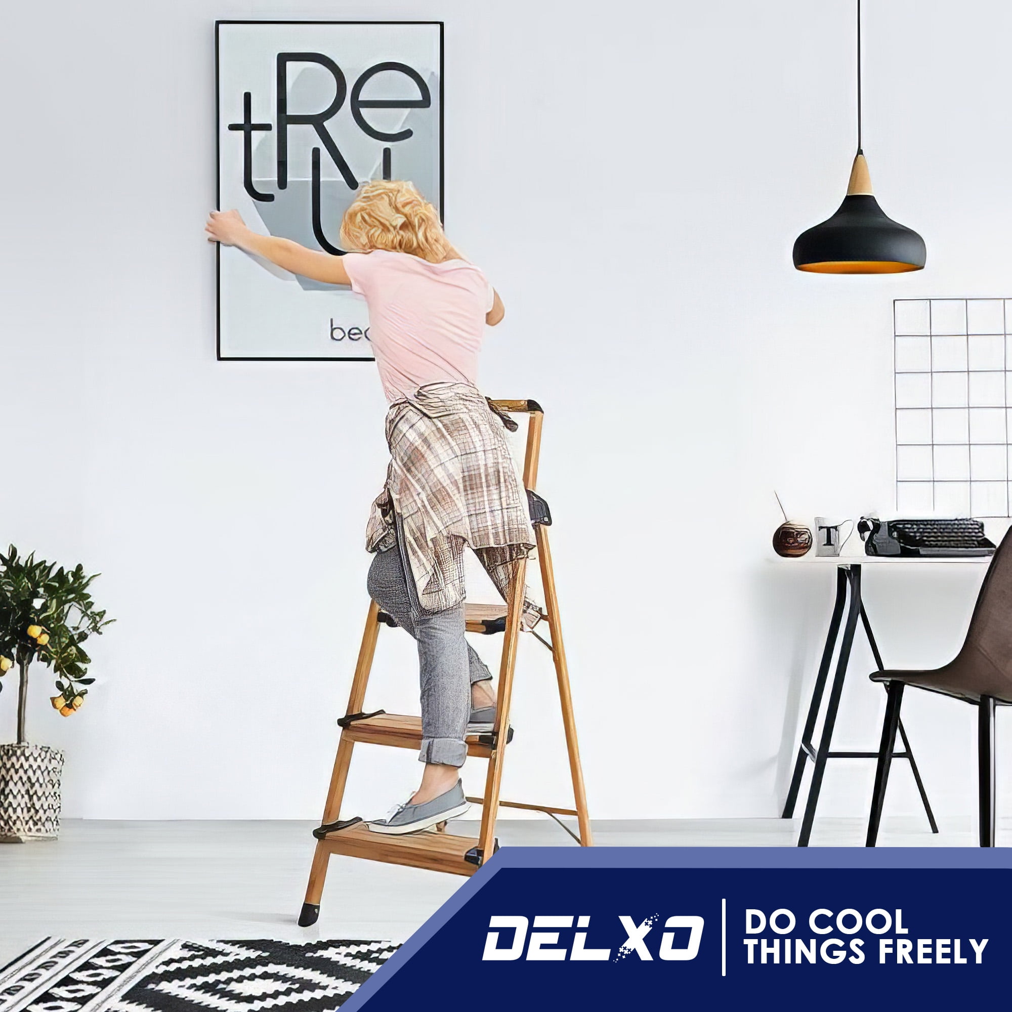 Delxo 3 step ladder discount