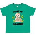 thumbnail image 3 of Inktastic Cute Sloth I Love My Grammy with Green Leaves Boys or Girls Toddler T-Shirt, 3 of 5