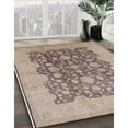 thumbnail image 2 of Ahgly Company Indoor Round Mid-Century Modern Dark Almond Brown Oriental Area Rugs, 4' Round, 2 of 6
