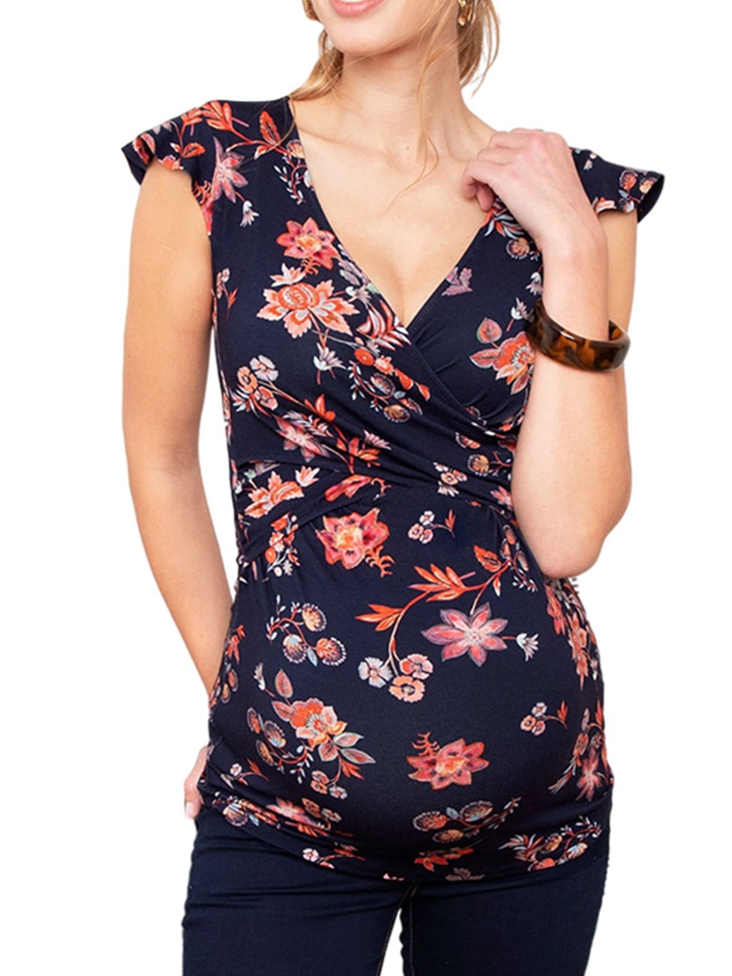 Women Maternity Nursing T-Shirt Short Sleeve Patchwouk Breastfeeding Tops Pleated Tunic for Pregnancy Women Maternity Nursing T-Shirt Short Sleeve Patchwouk Breastfeeding Tops Pleated Tunic for Pregnancy