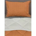 thumbnail image 3 of Abstract Comforter & Sham Bedding Set, Angled Lines Composition in Checkered Square Style Frames Geometric, 3 pcs Duvet Set Microfiber Filling Quilt, 5 Sizes, Vermilion Earth Yellow, by Ambesonne, 3 of 4