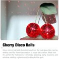 thumbnail image 4 of Injueey Cherry Disco Balls Modern Mushroom Kawaii Espejo Círculo de vidrio simulado Decoración para el hogar para Bar Fiesta Boda Vacaciones Decoración del hogar Doble rojo 10cm, 4 of 6