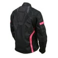 thumbnail image 6 of Milwaukee Leather MPL2794 Black and Pink Mesh/Textile Armored Motorcycle Racer Jacket for Women - All Season Jackets 3X-Large, 6 of 8