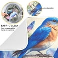 thumbnail image 2 of Bluebirds on Wooden Fence and Flower Dish Drying Mat 18x24 Absorbent Microfiber Draining Rack Pad for Kitchen Counter Sink, 2 of 8
