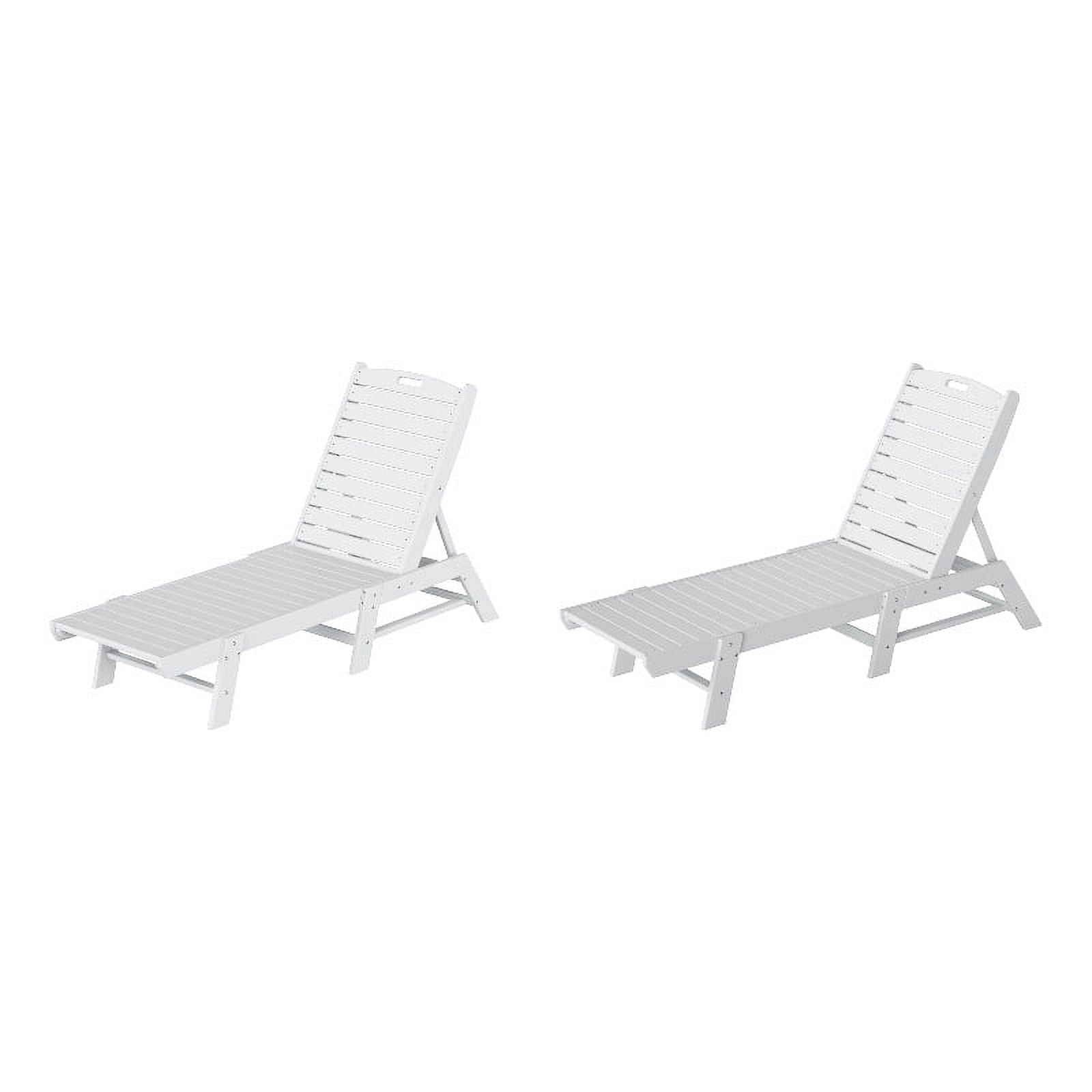Paradise Adjustable Adirondack Plastic Outdoor Chaise Lounges (Set of 2)