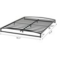 thumbnail image 3 of 6-pulgada low-profile tamaño completo-size metal platform marco de cama sturdy steel slats support mattress foundation no box spring required easy to assemble negra, 3 of 5