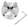 thumbnail image 1 of Riwesomey Accesorio de abrazadera de mandril de 4 mordazas de aleación de zinc Z011A para mini torno de metal Herramientas y ferretería Riwesomey TO003346-00, 1 of 6