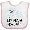 thumbnail image 3 of Inktastic My Busia Loves Me Baby Lamb Boys or Girls Baby Bib, 3 of 4